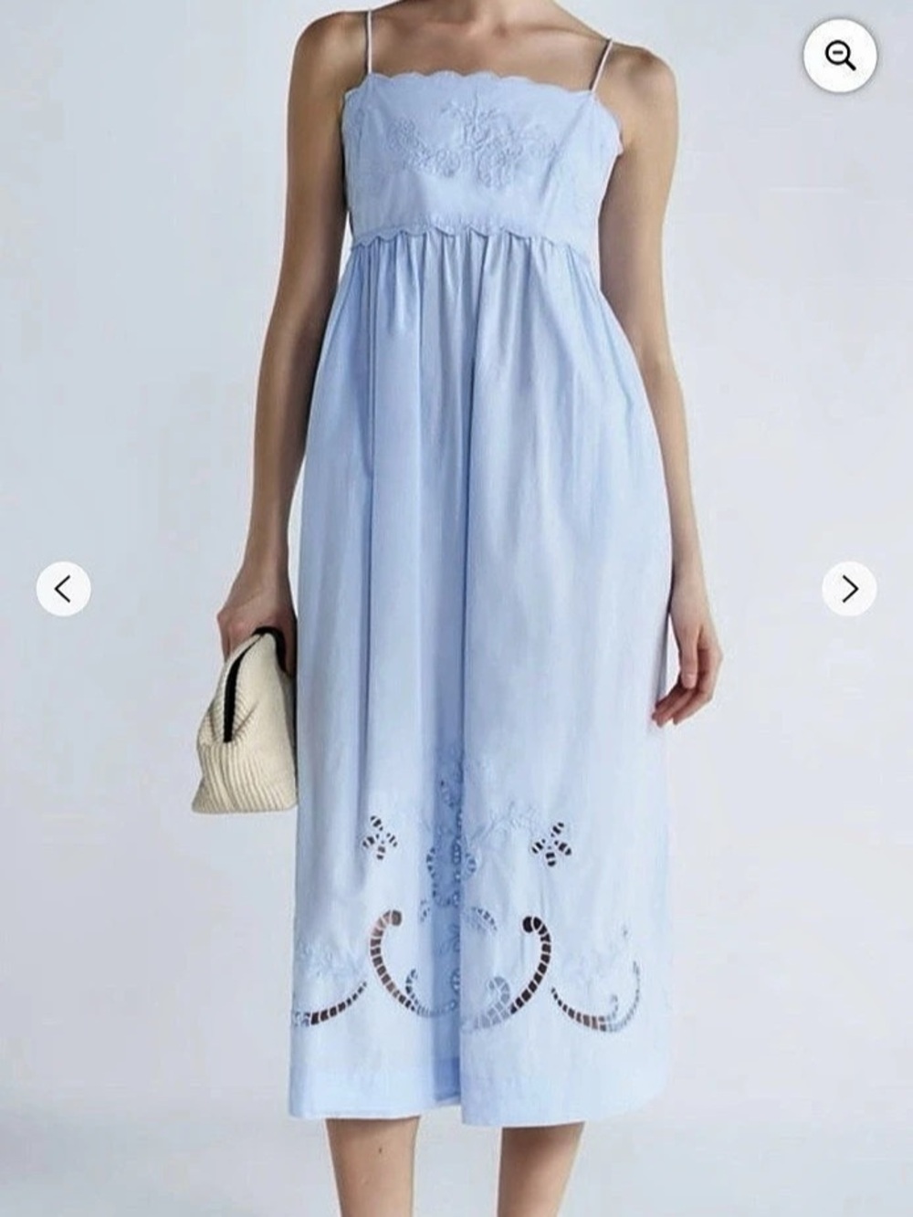 Free Assembly Women's Embroidered Cotton Midi Dress (size Medium)
